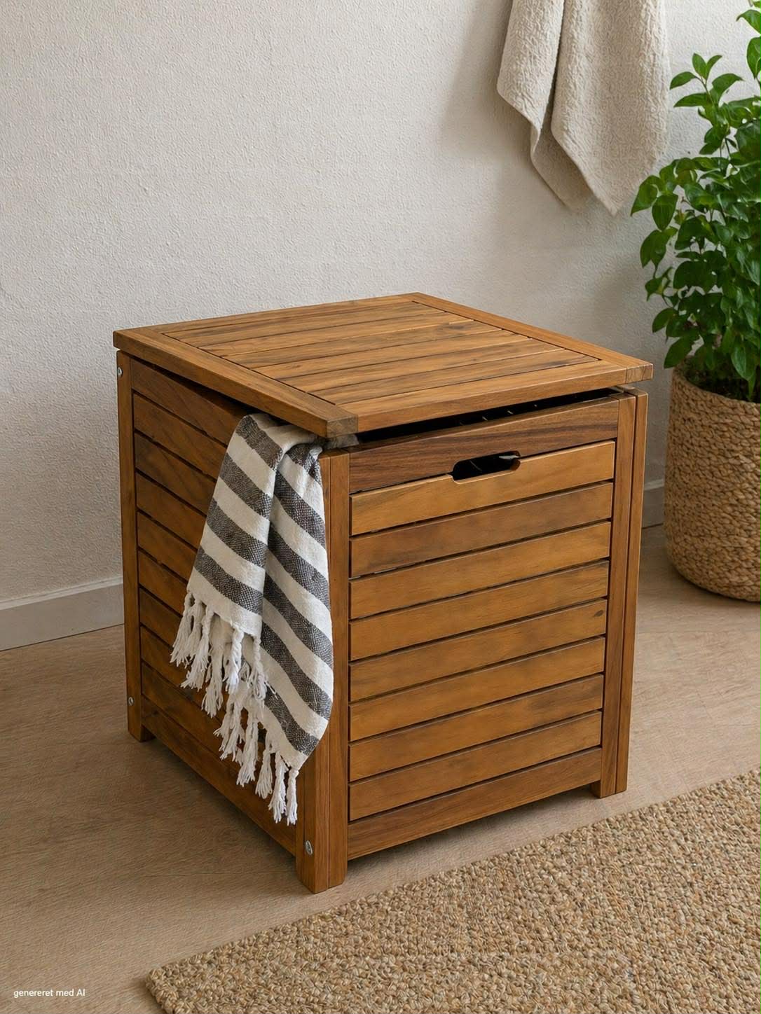 Wasmand van acaciahout