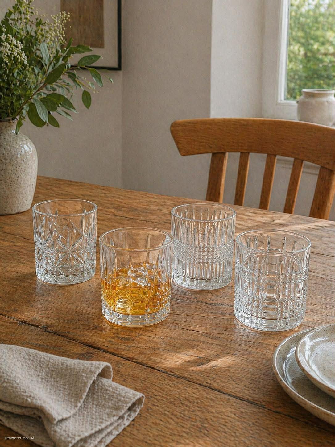 Drinkglazen met patroon -  4 stuks