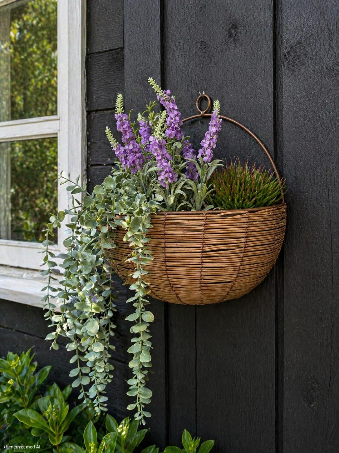 Wandgemonteerde plantenmand