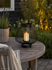 Lantaarn met glas - Black