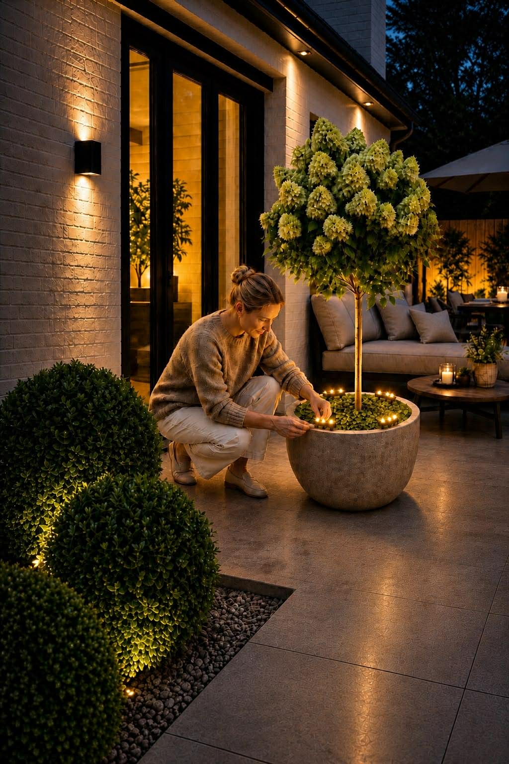 Lichtslinger op zonne-energie - ideaal voor bloempotten