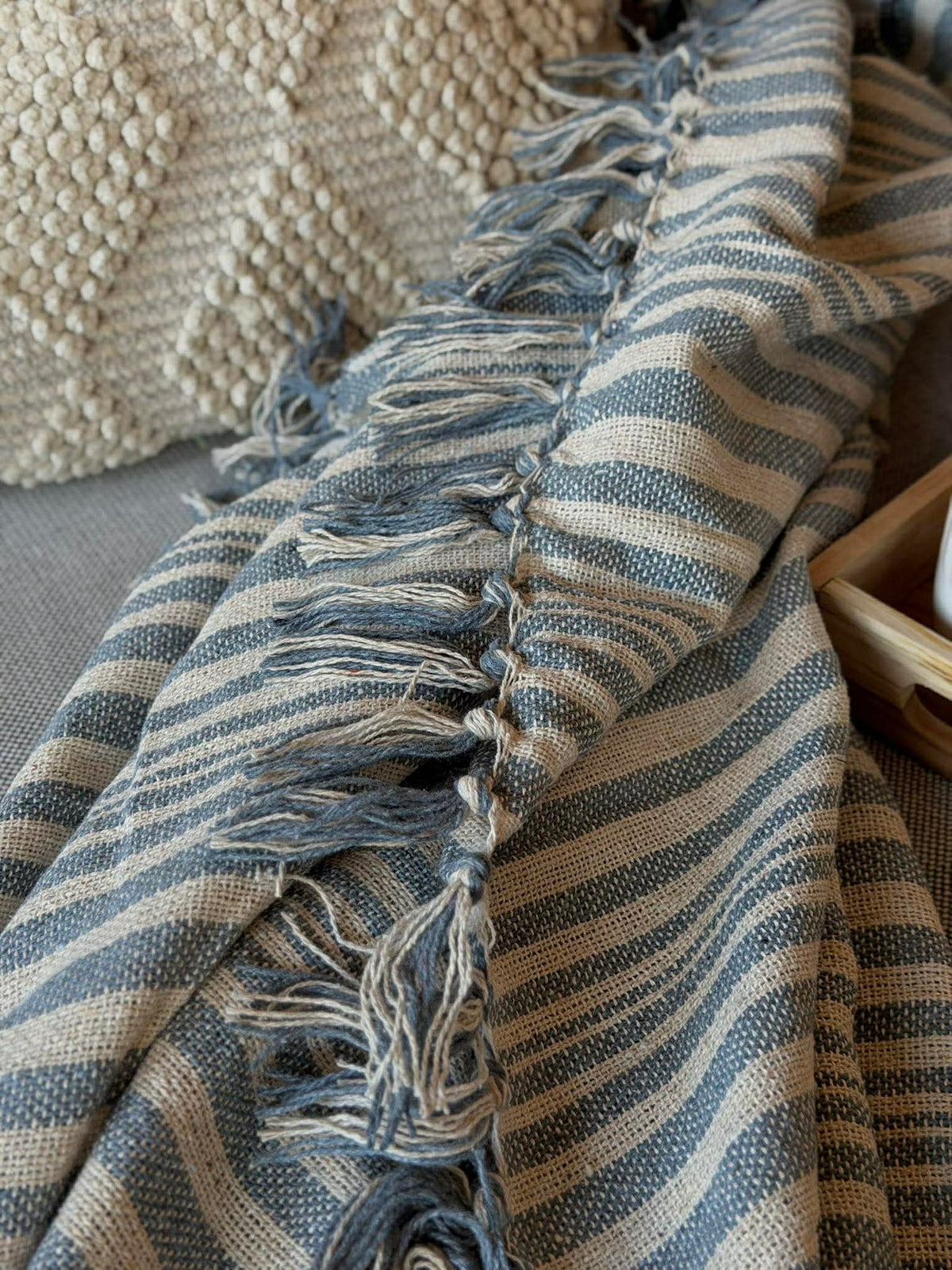 Plaid SKAGEN - Blauwe streep