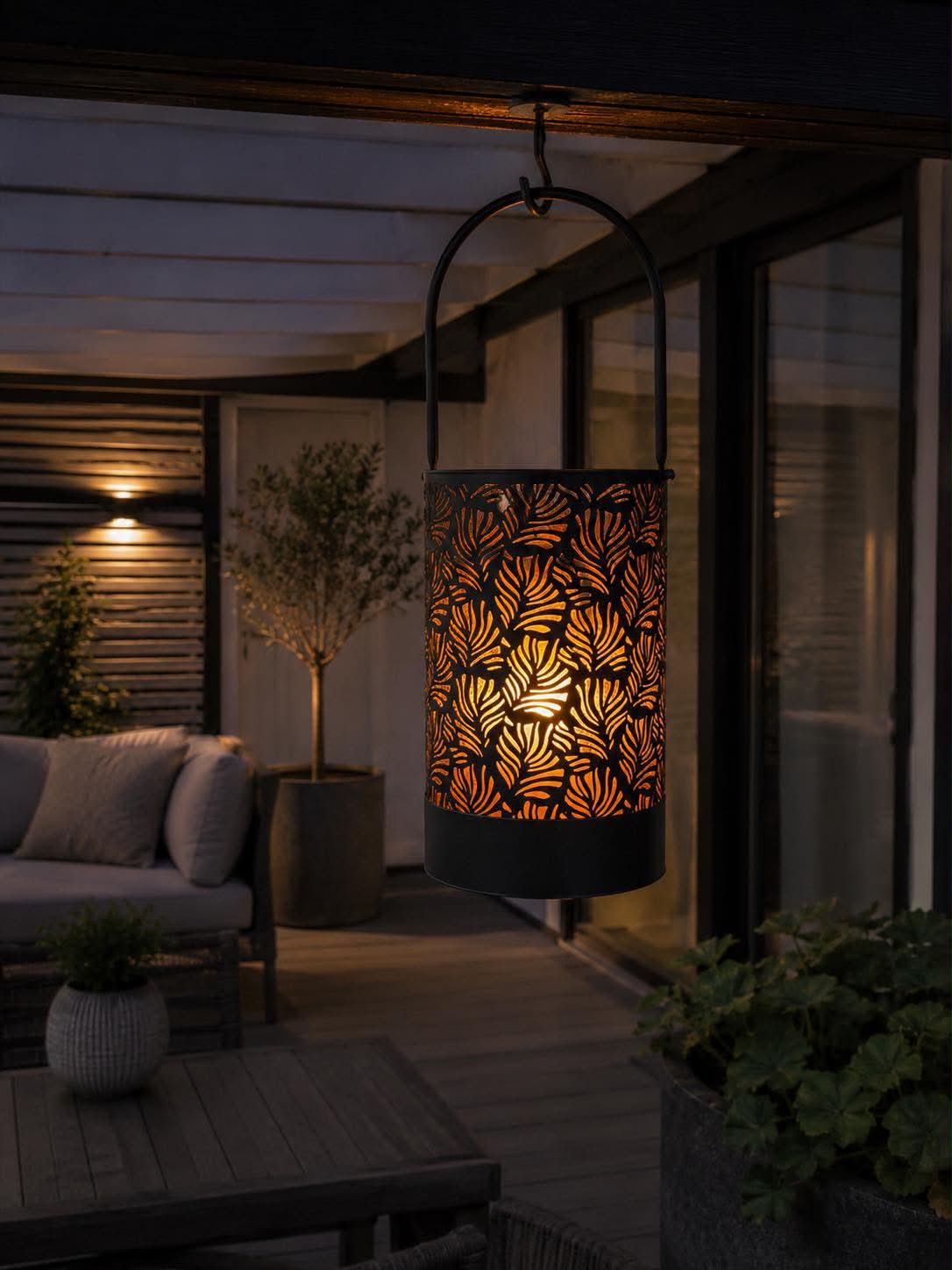 Lantaarn Flower Cut Solar