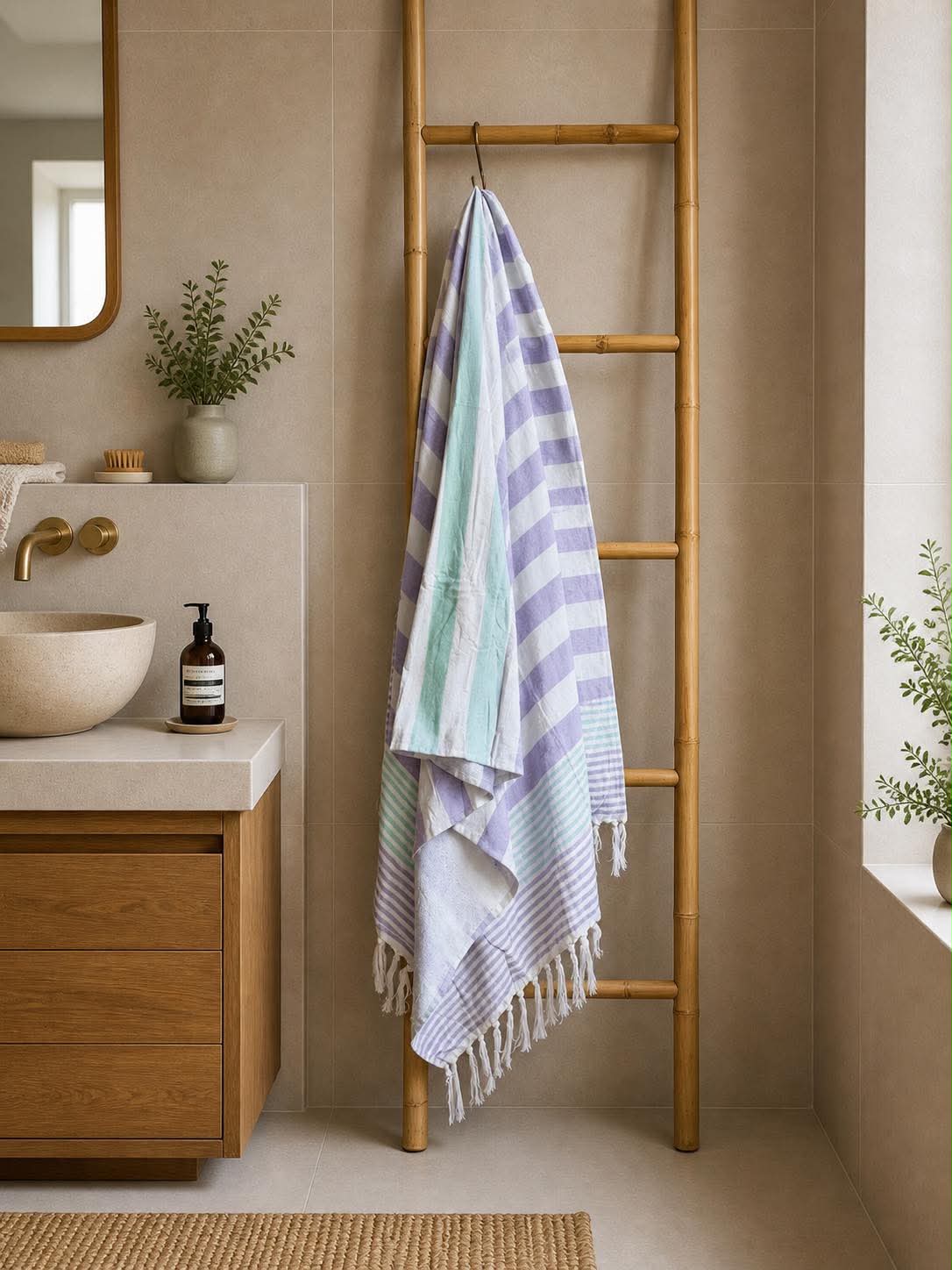 Hammam handdoek met badstof - Meerdere kleuren