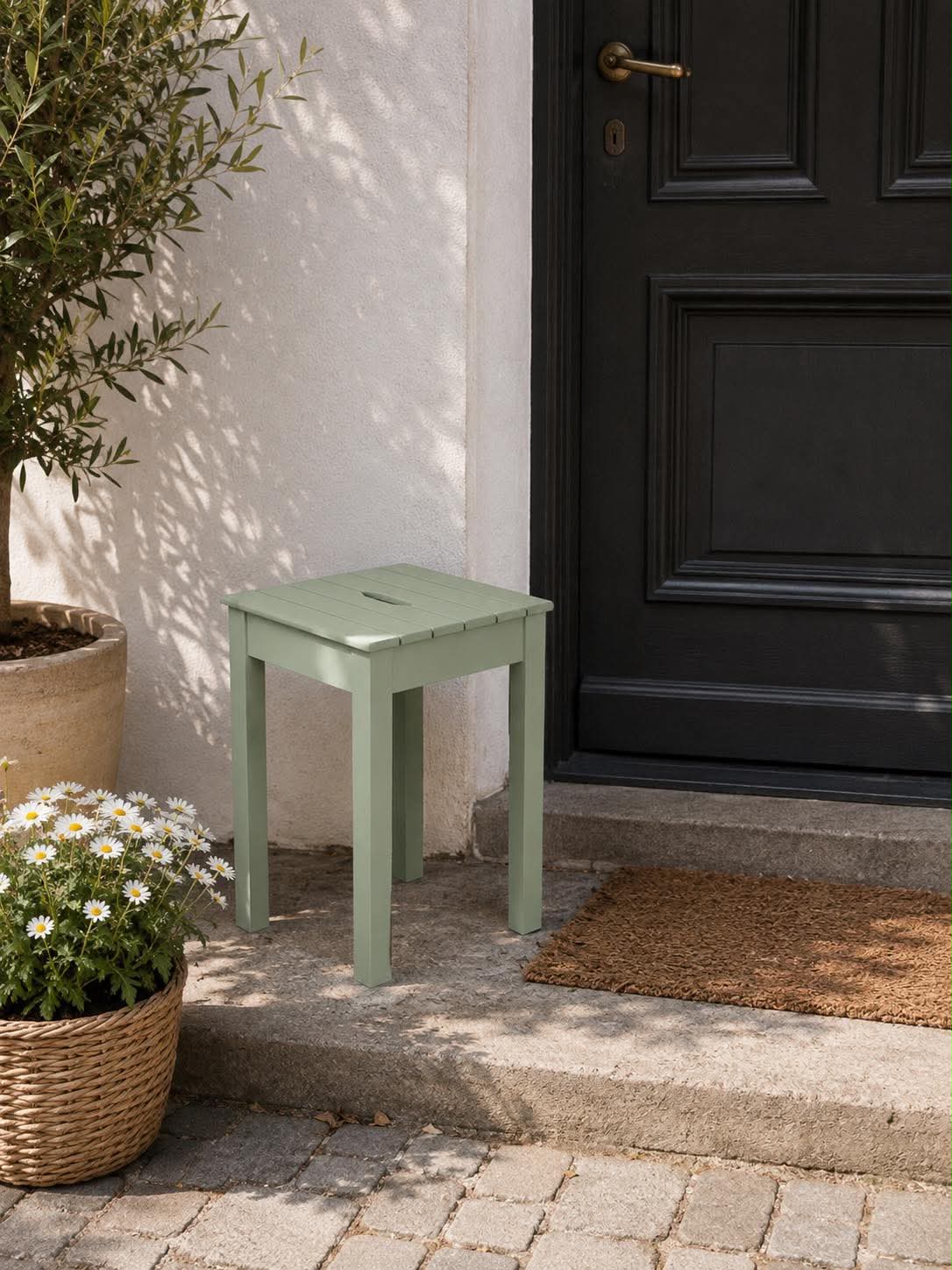 Kruk stoffig groen - voor binnen / buiten