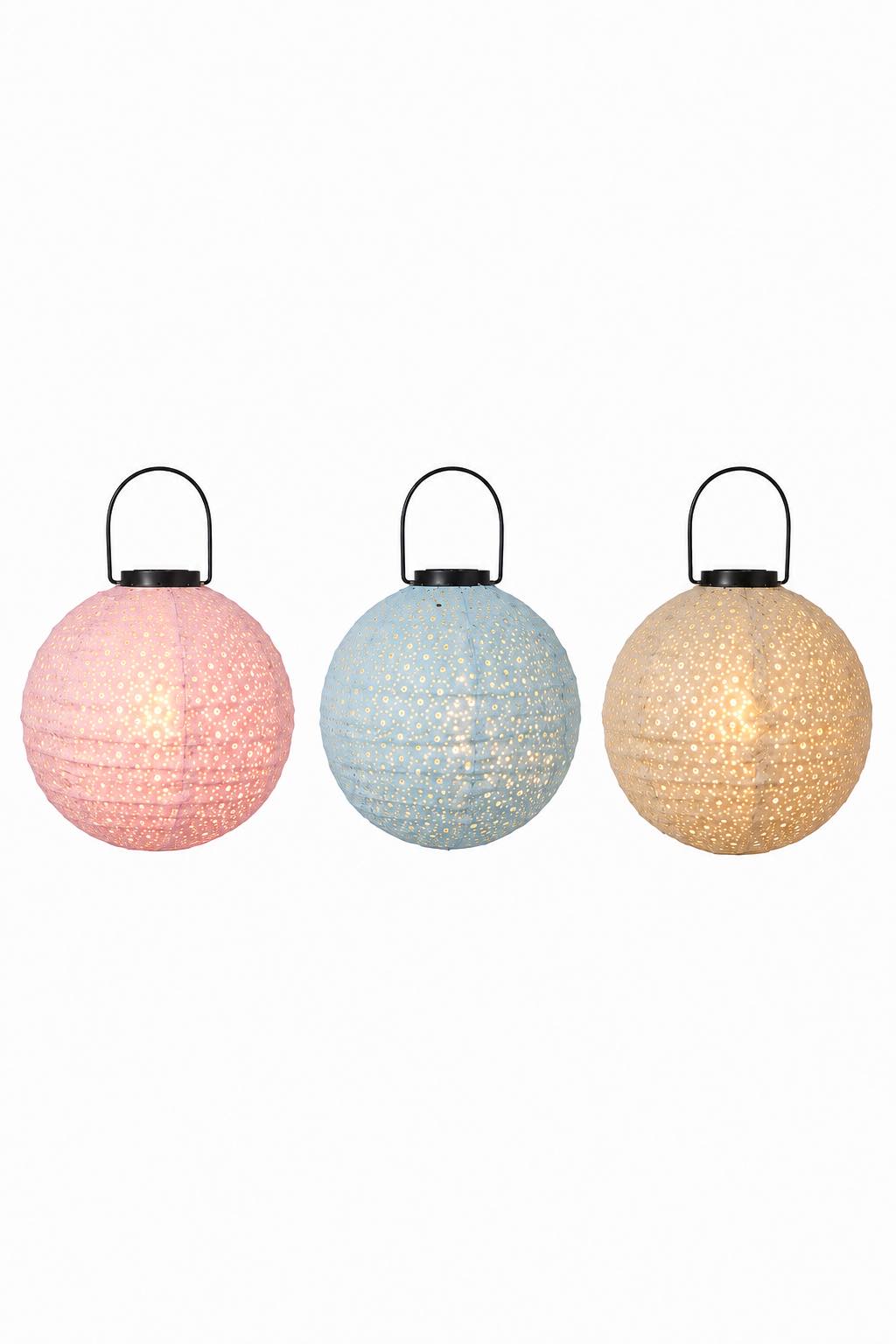 Lamp met zonnecellen - Lichtblauw
