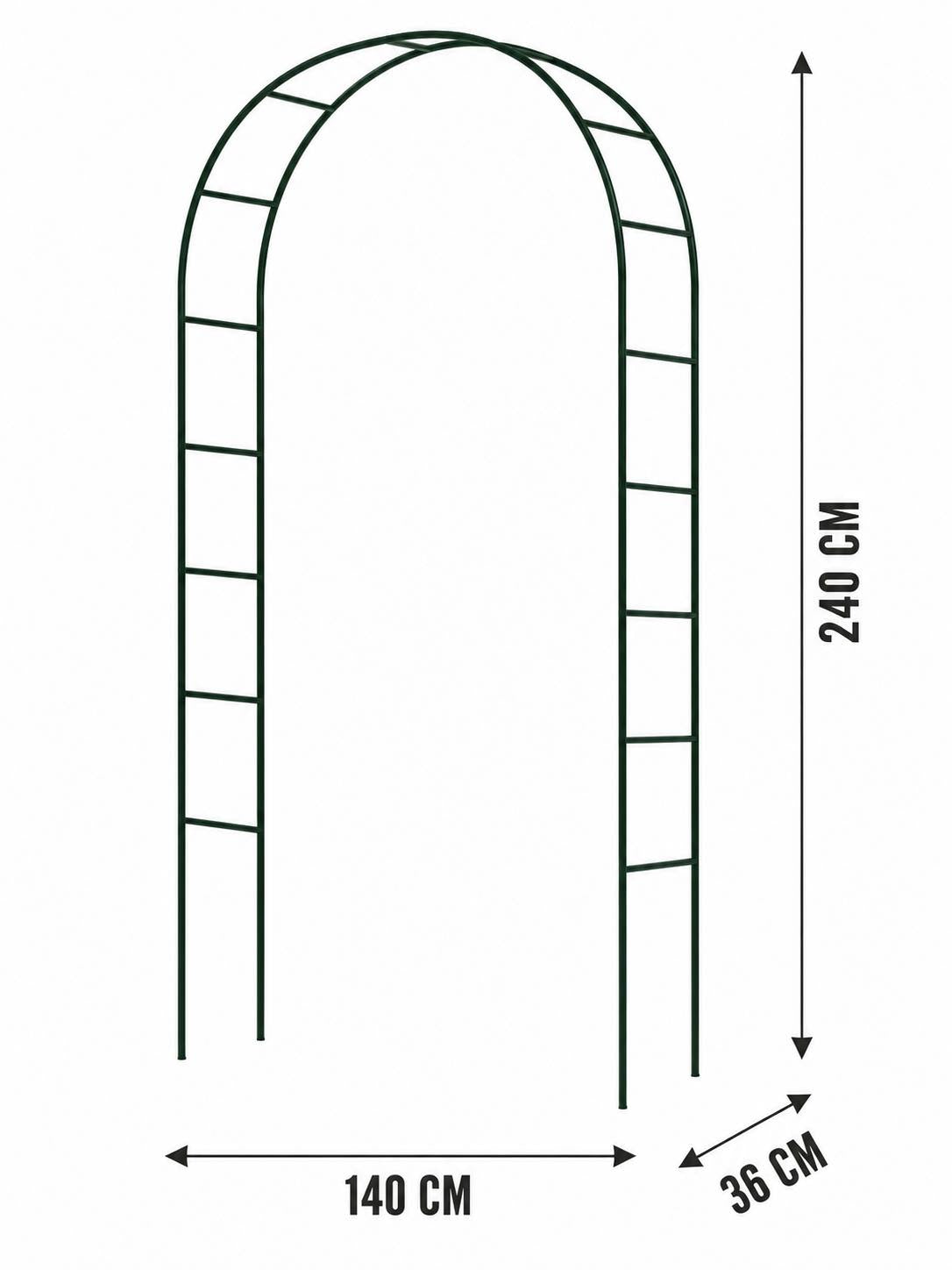 Tuinboog - Groen metaal