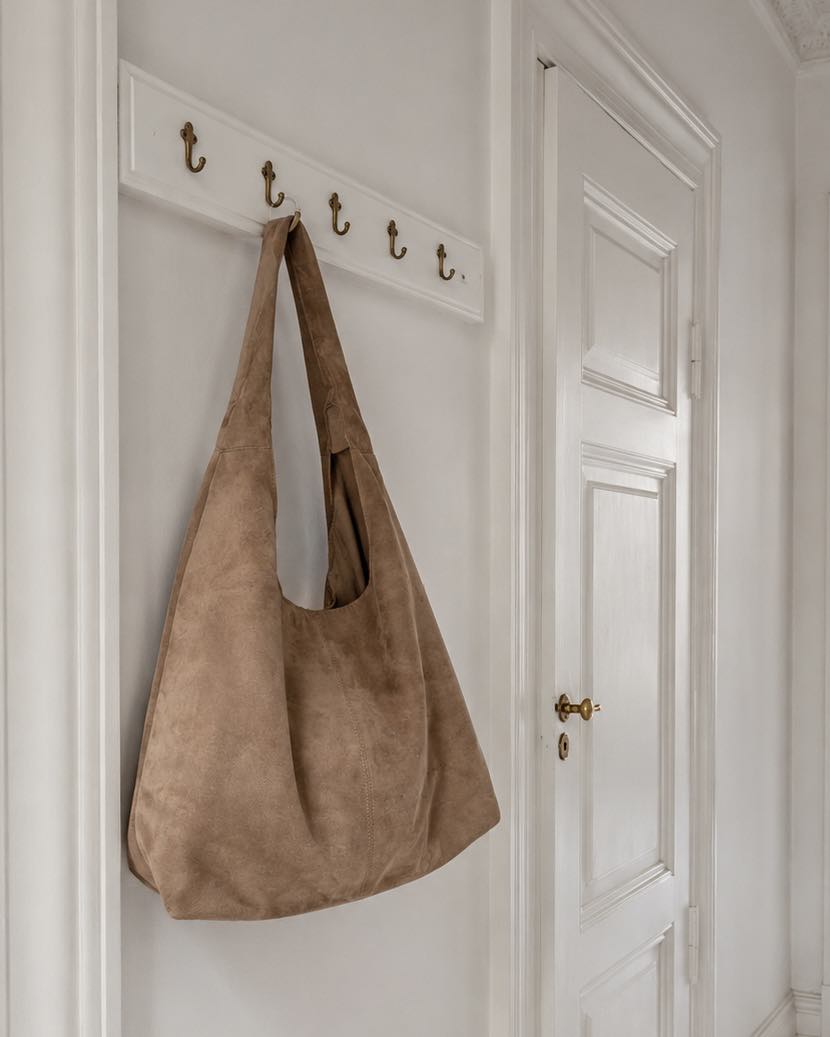 Shopper Suède - Nude brown