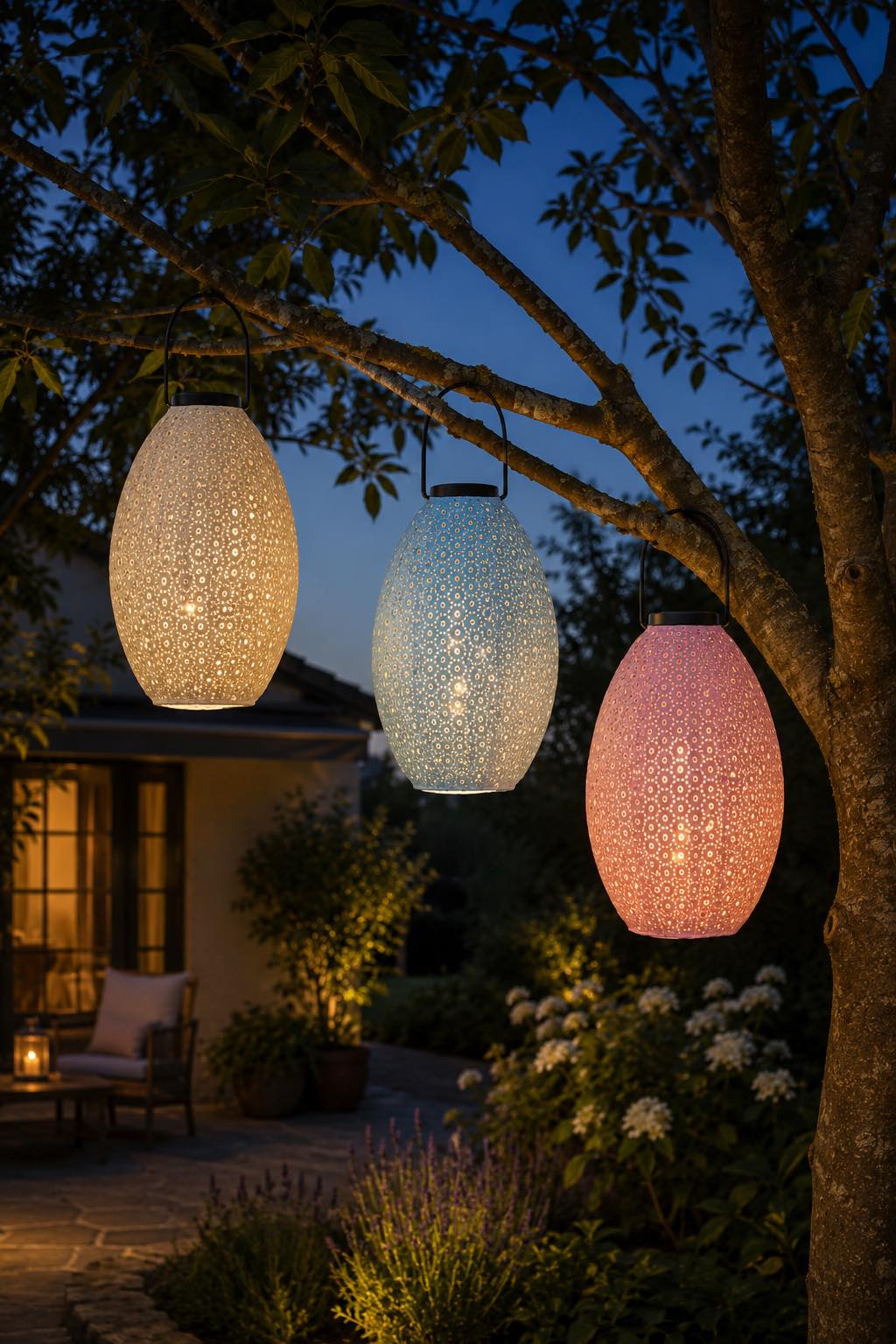 Lamp op zonne-energie - Roze