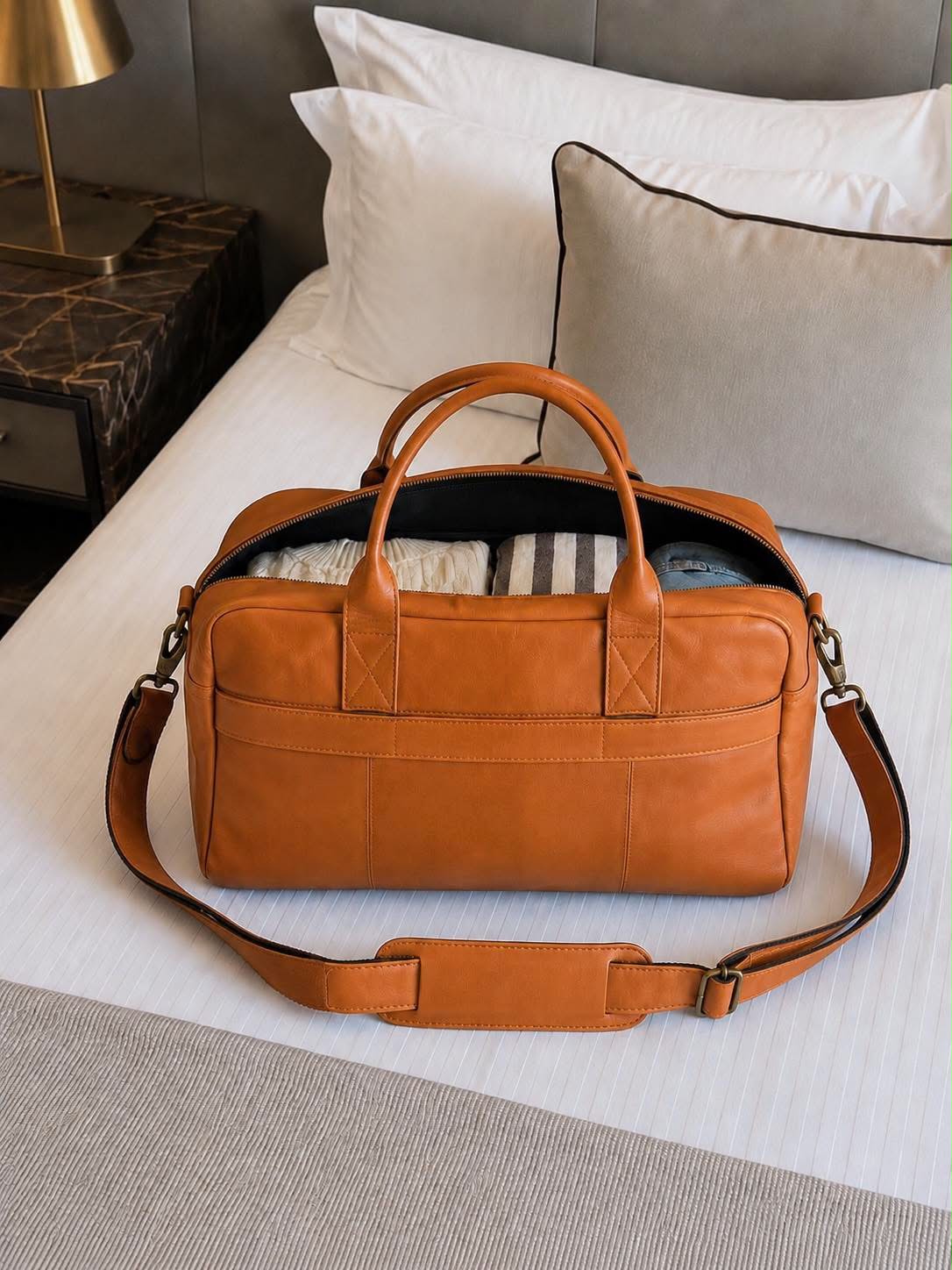 Weekendtas small Faust - Cognac