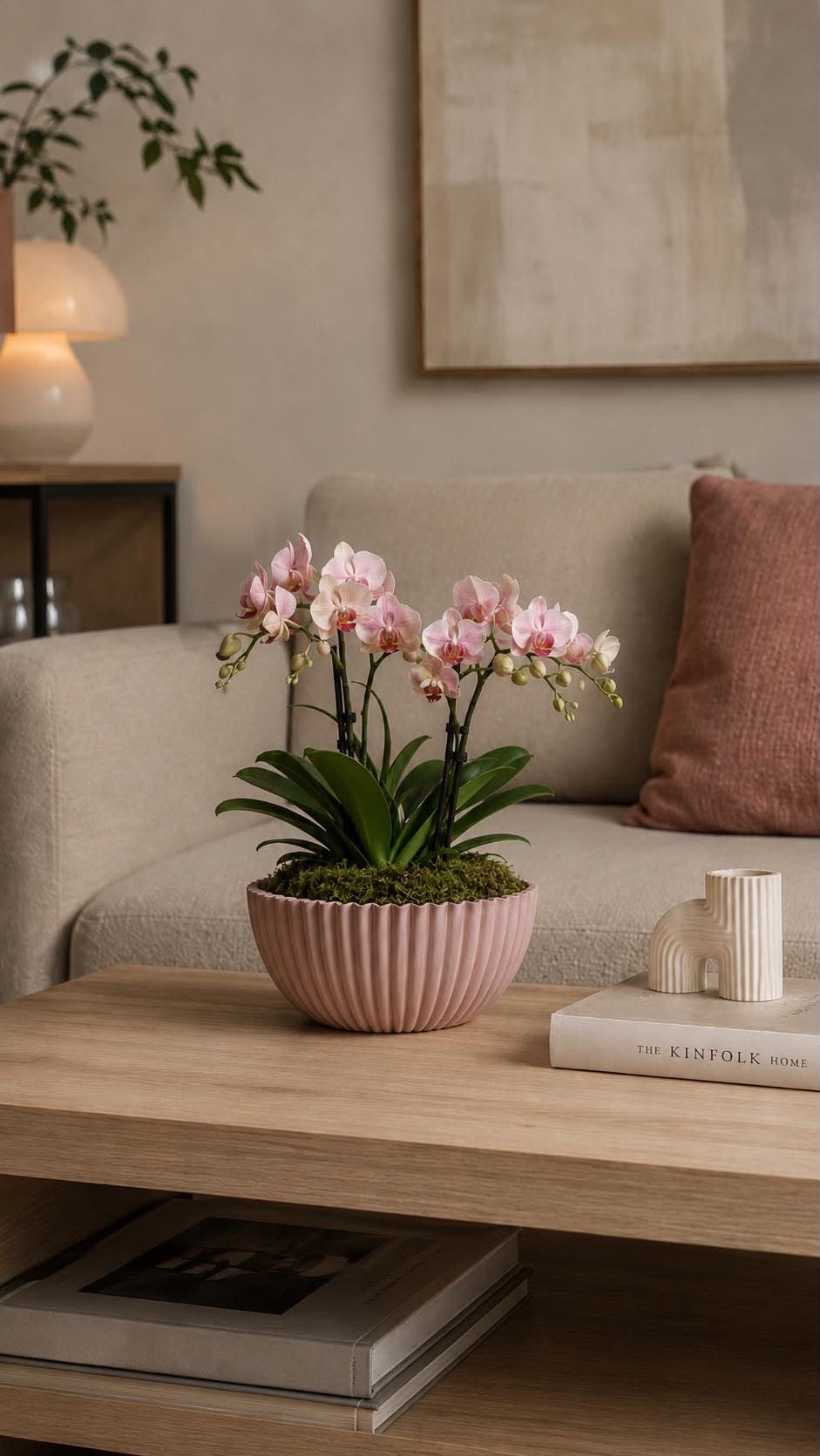 Bowl in betonlook - Roze 20 cm