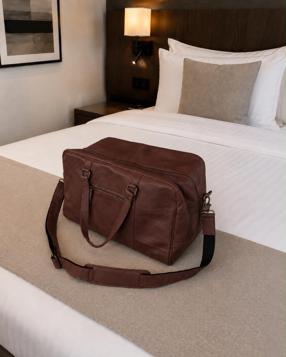 Weekendtas Faust - Dark cognac