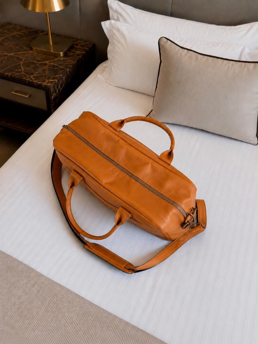 Weekendtas small Faust - Cognac