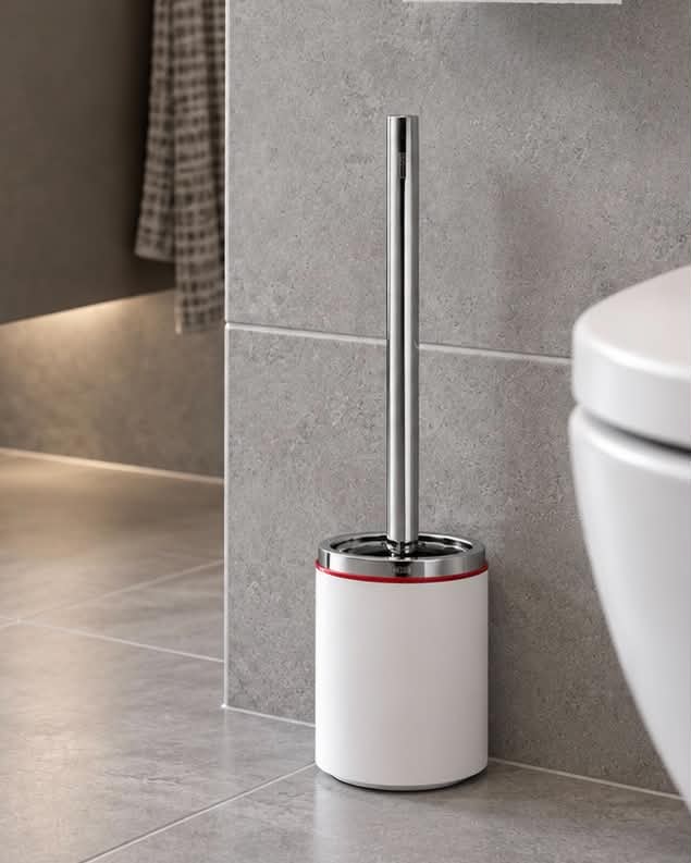 Toiletborstel Mafalda – Wit met rode rand