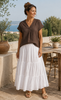T-shirt - Mocca linnen