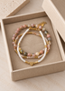 Armband GISELE Naturel met hartje – Set van 3 stuks