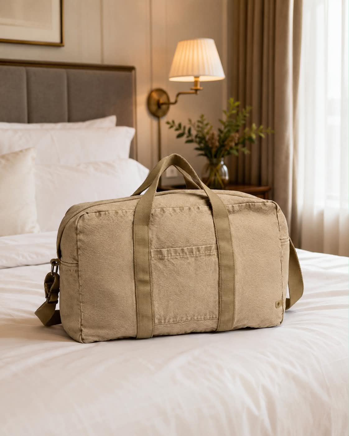 Weekendtas Toledo cotton - Zand