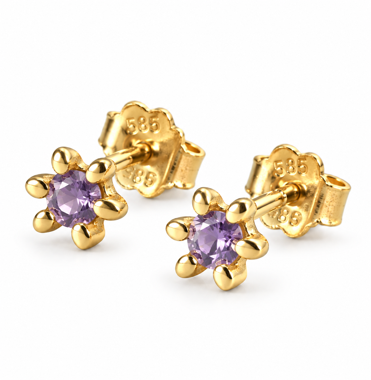 Oorstekers GIA Violet - Sterling Zilver