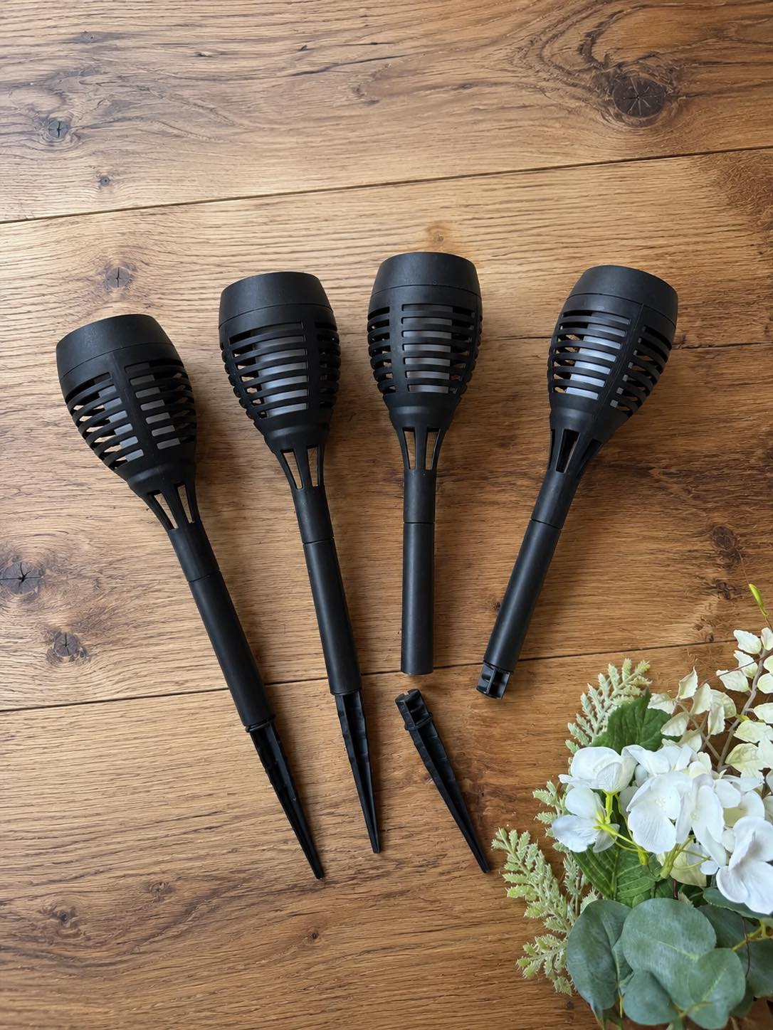 Fakkels op zonne-energie - Set van 4 stuks
