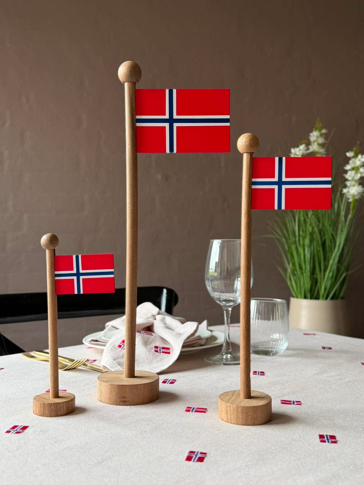 Noorse vlag wood - Meerdere maten