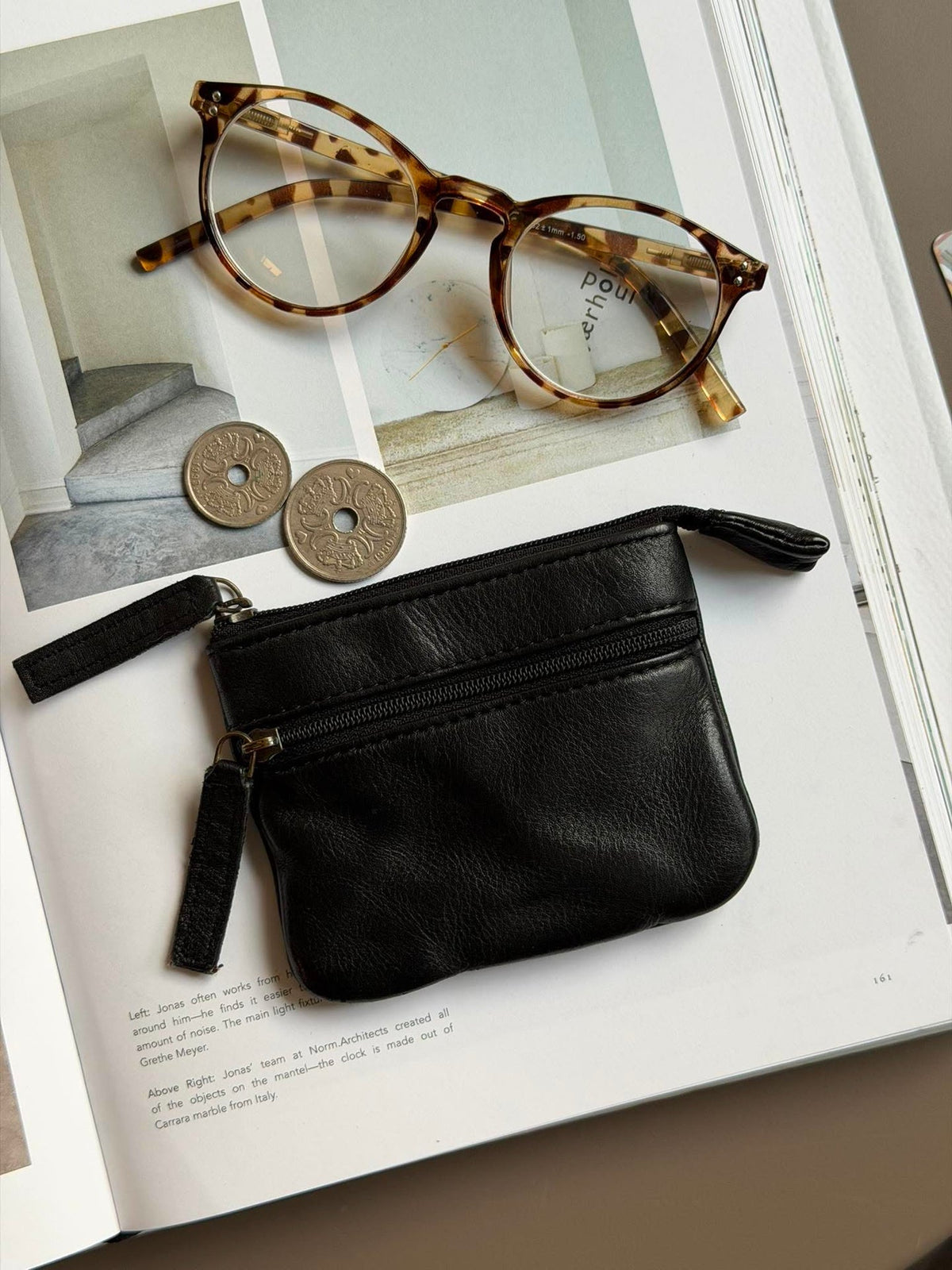 Portemonnee - washed black