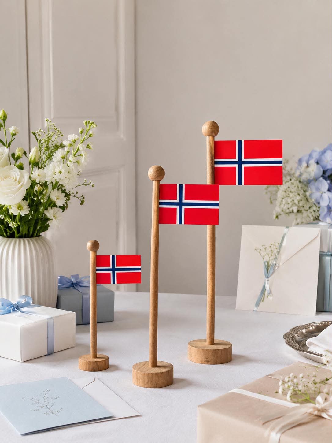 Noorse vlag wood - Meerdere maten