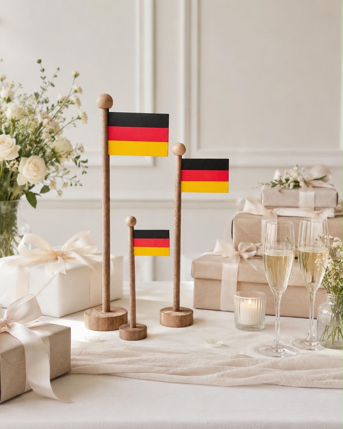 Duitse Vlag wood - Meerdere maten