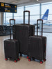Kofferset met rode wielen - set van 3 stuks