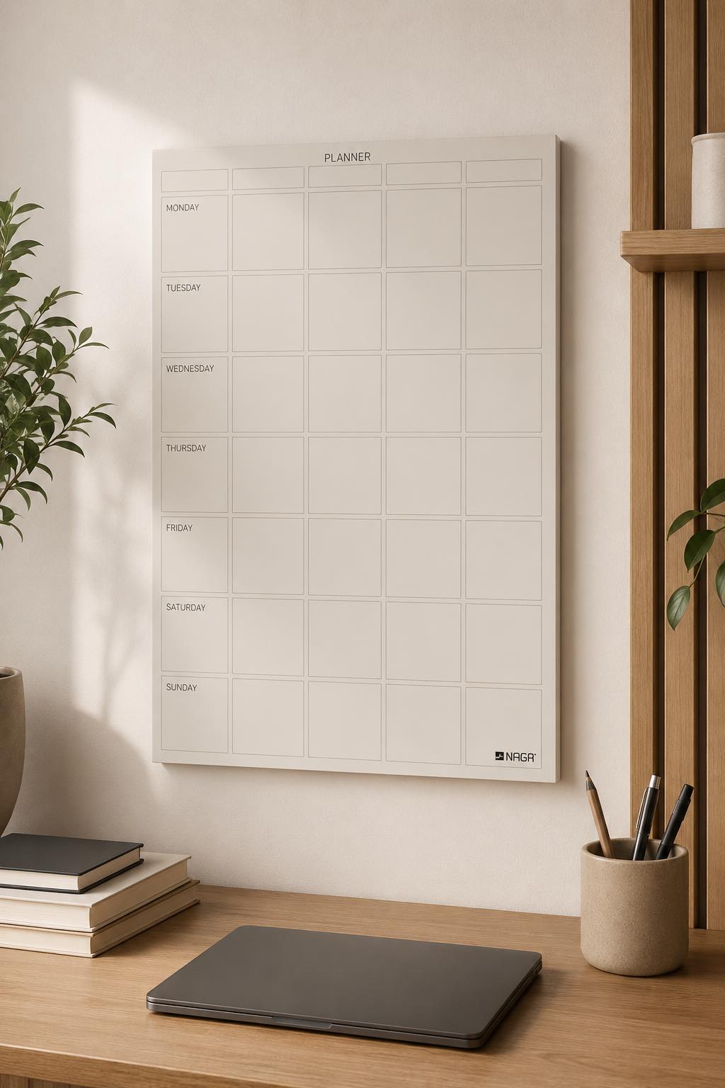 Bord magnetisch beige - Week planner