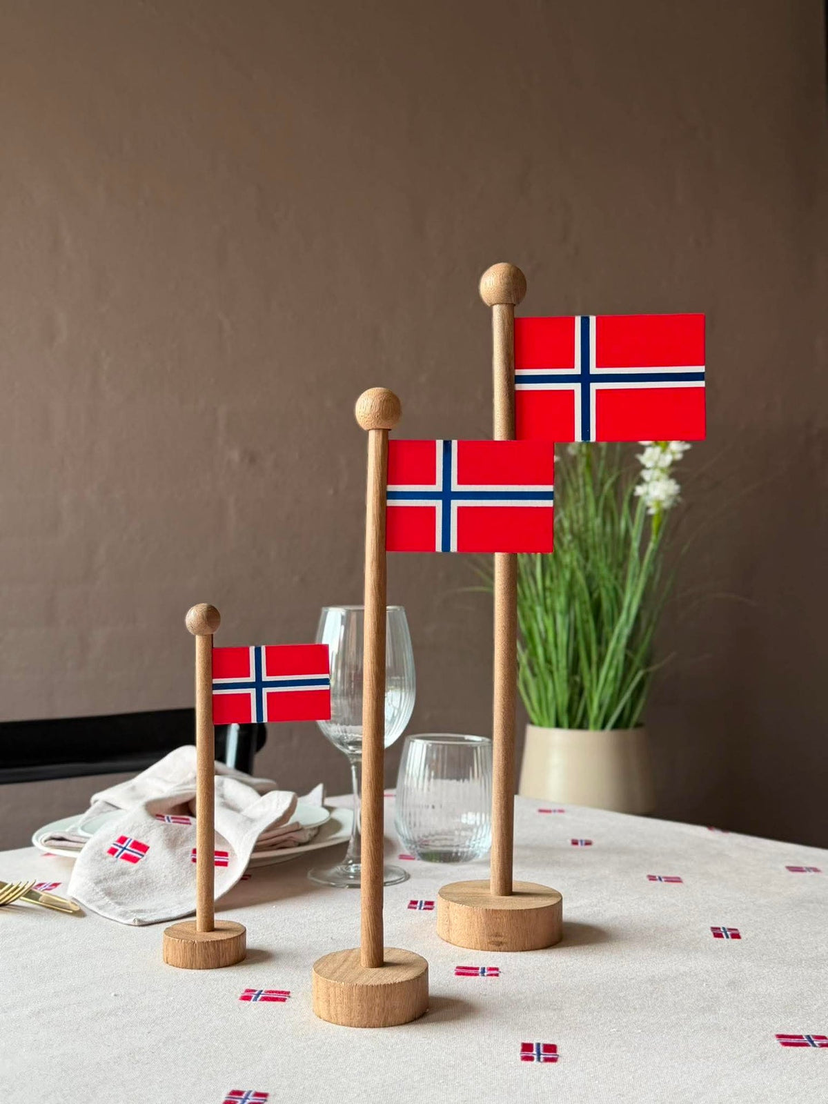 Noorse vlag wood - Meerdere maten