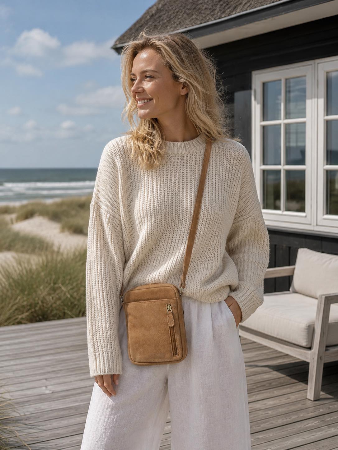 Telefoontasje Daily - Suede beige