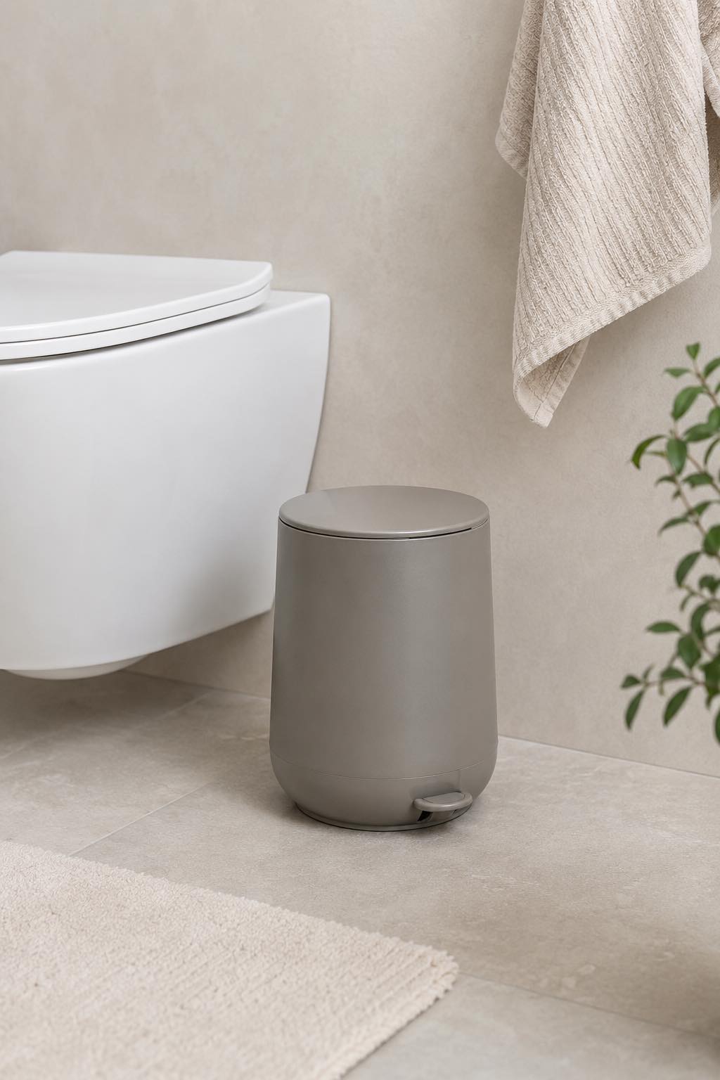 Toiletemmer 5 liter - Bruin