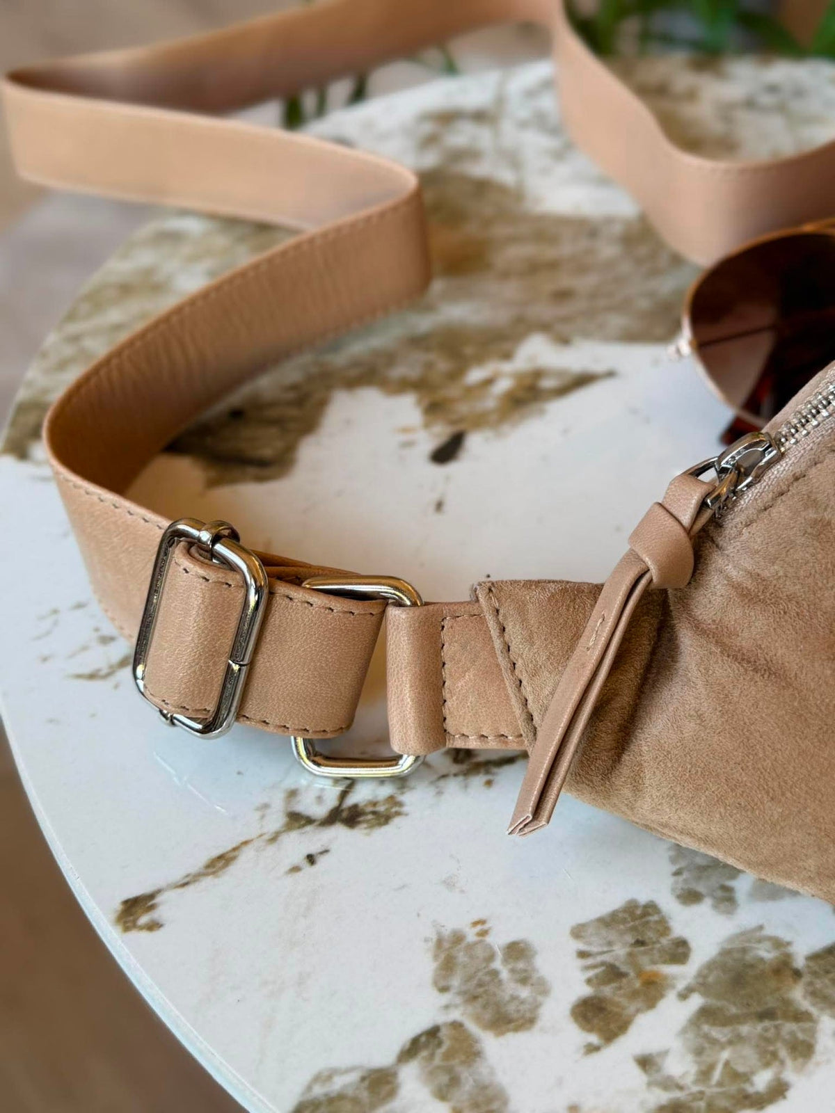 Bumbag JUNE Suède - Ivory