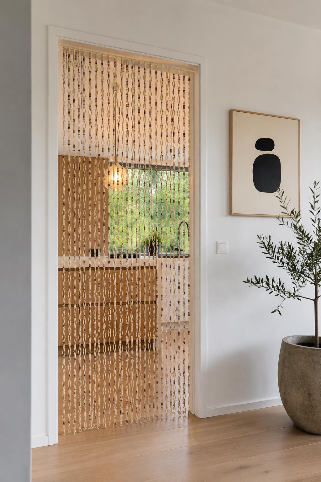 Gordijn in naturel - 90x200