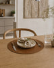 Ronde placemat – Omkeerbaar Cognac / Naturel