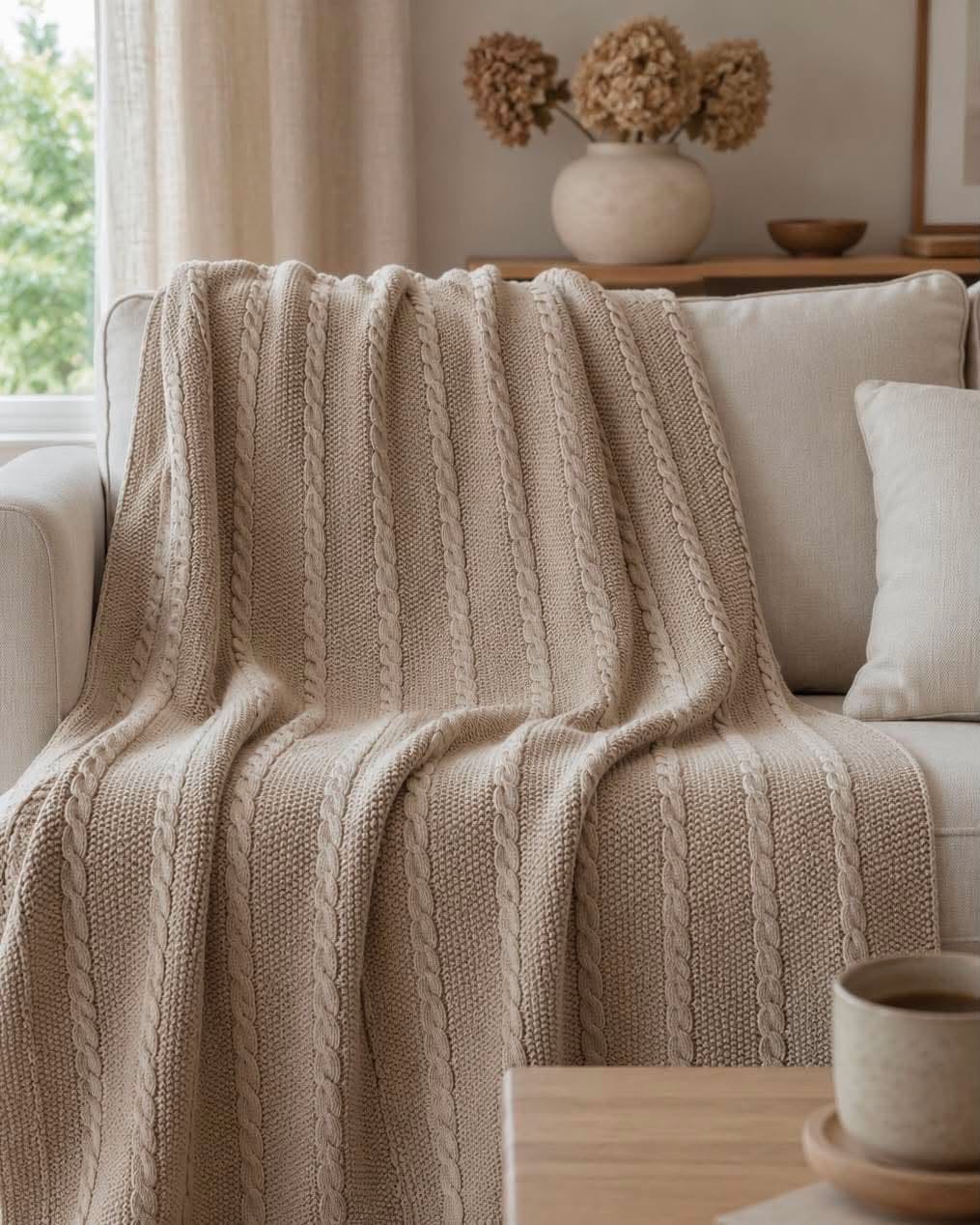 Plaid perlésteek beige