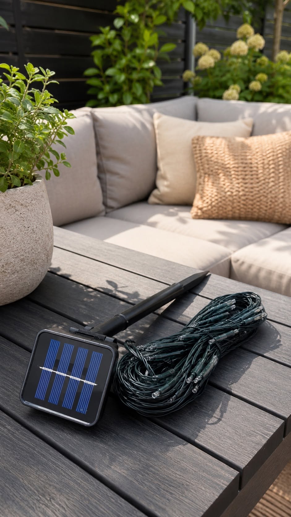 Solar lichtsnoernet m. 60 LED