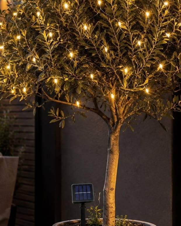 Solar lichtsnoernet m. 60 LED