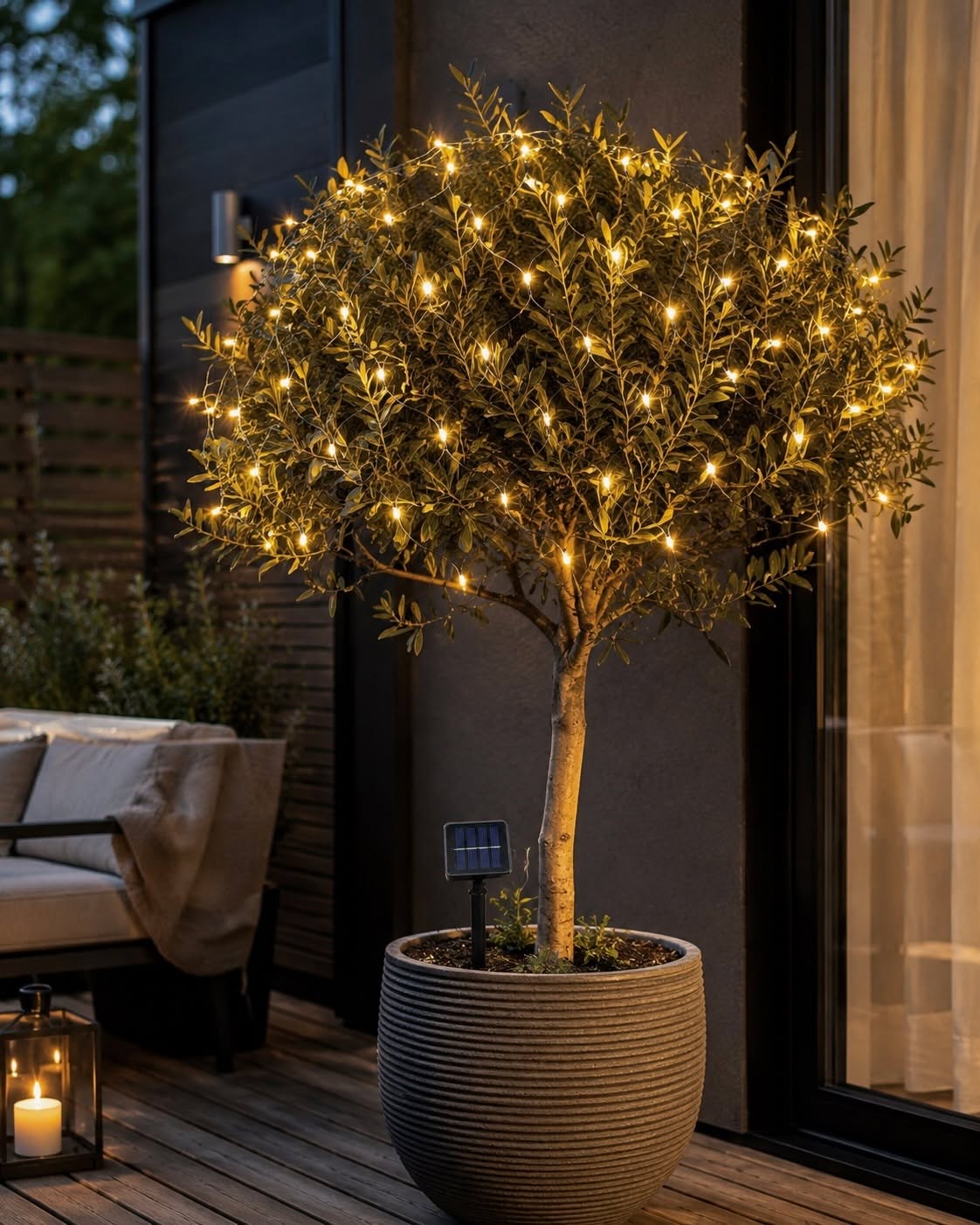 Solar lichtsnoernet m. 60 LED