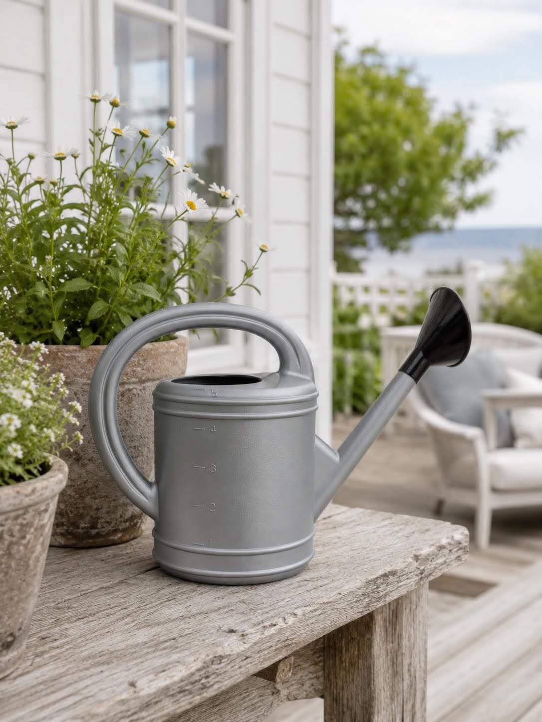 Gieter 5 liter – zilver – stijlvolle look