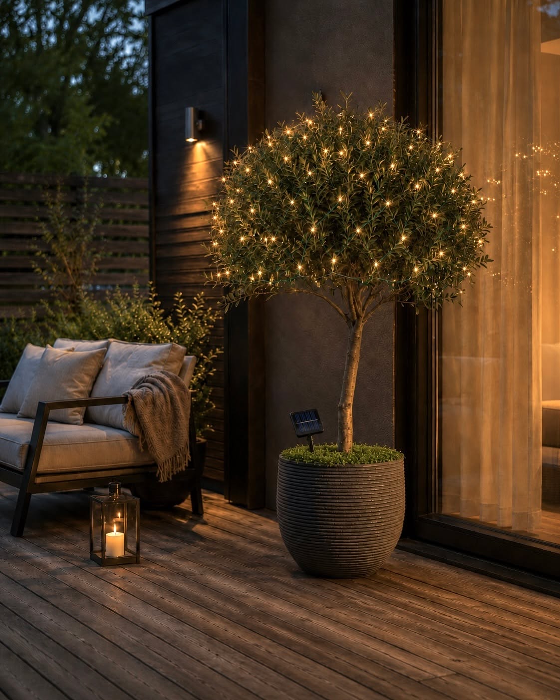 Solar lichtsnoernet m. 60 LED