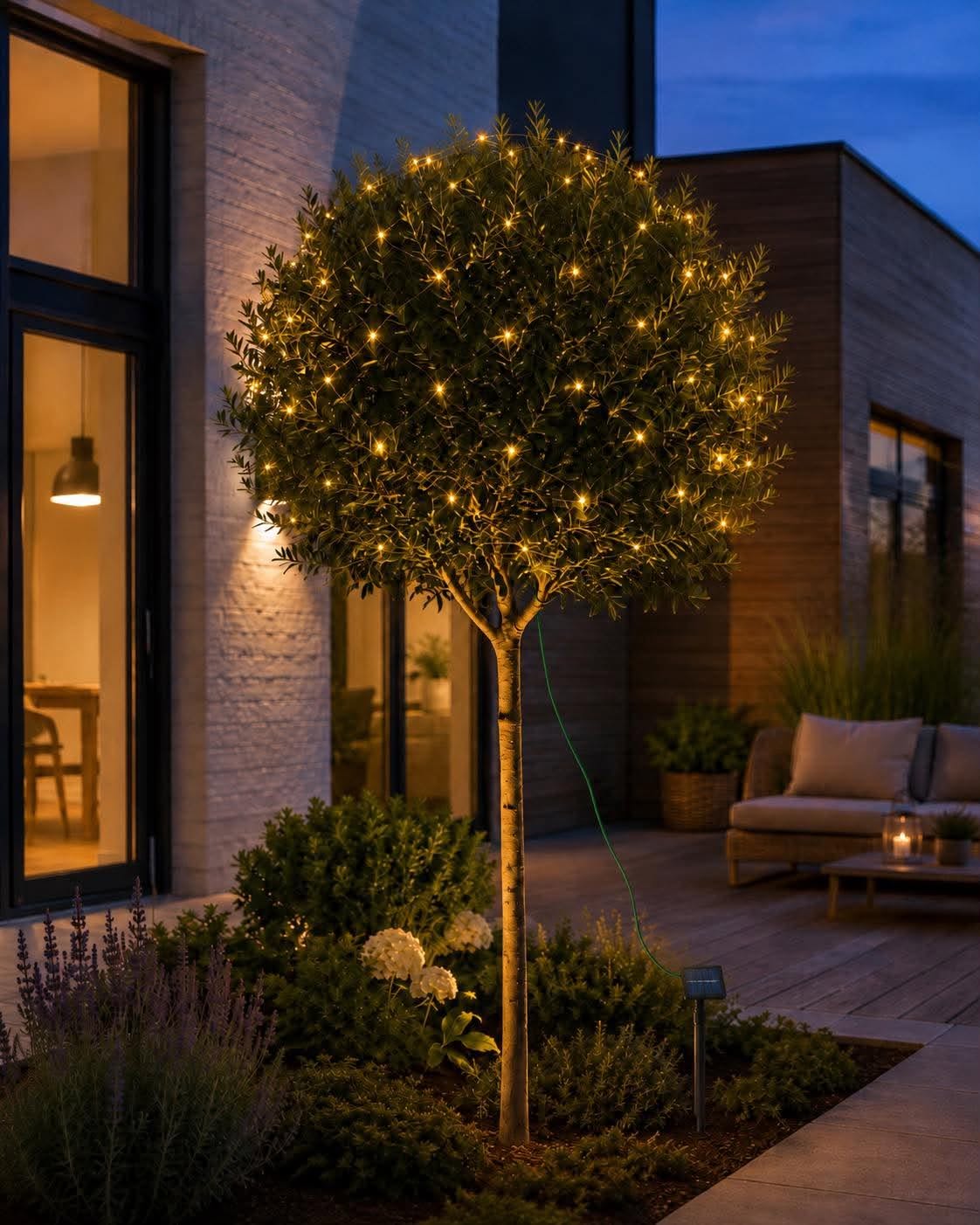 Solar lichtsnoernet m. 60 LED