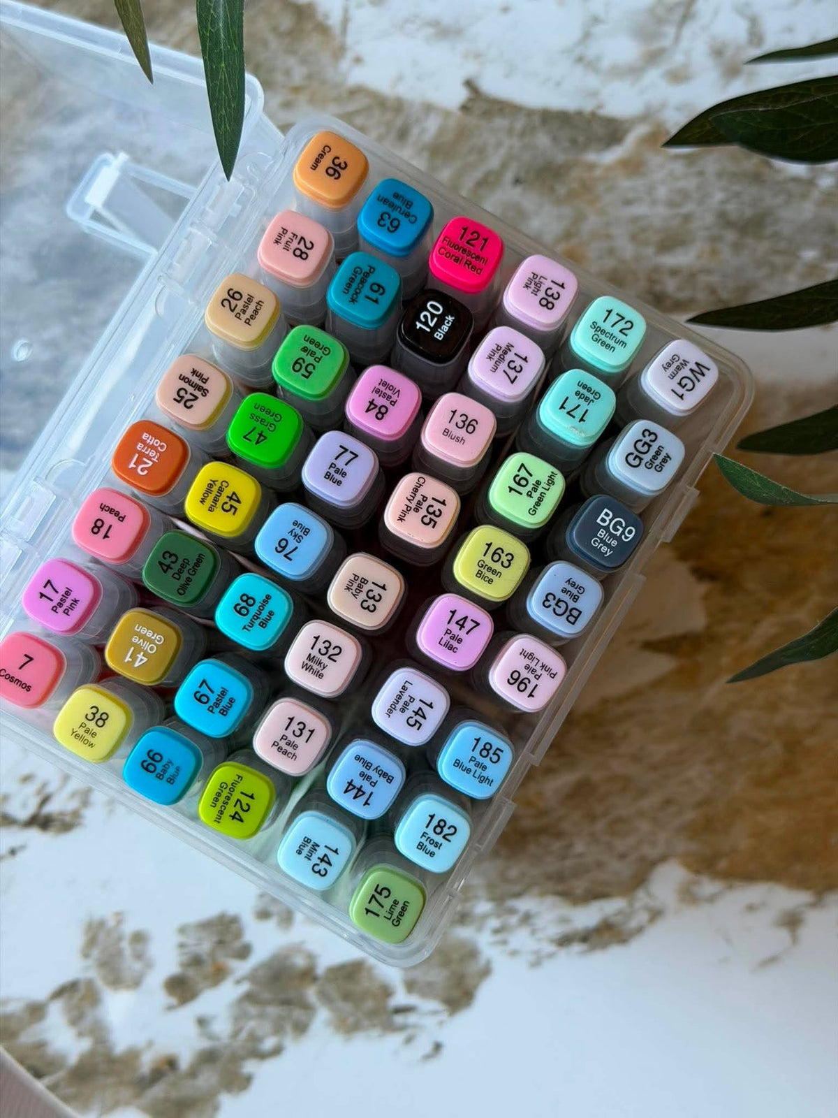 Tweezijdige stiften pastel - Doos met 48 stuks