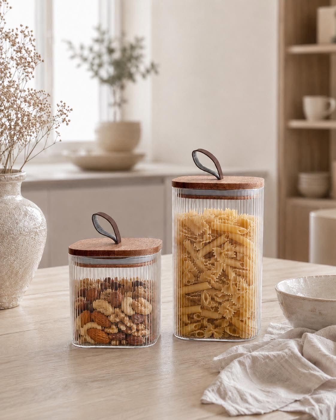 Voorraadglas voor levensmiddelen - meerdere maten