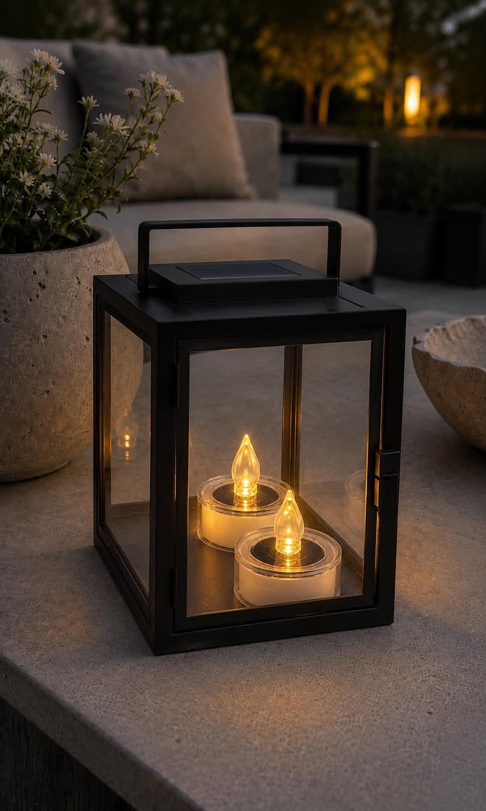 Led-theelichtjes op zonne-energie – Verpakking met 2 stuks