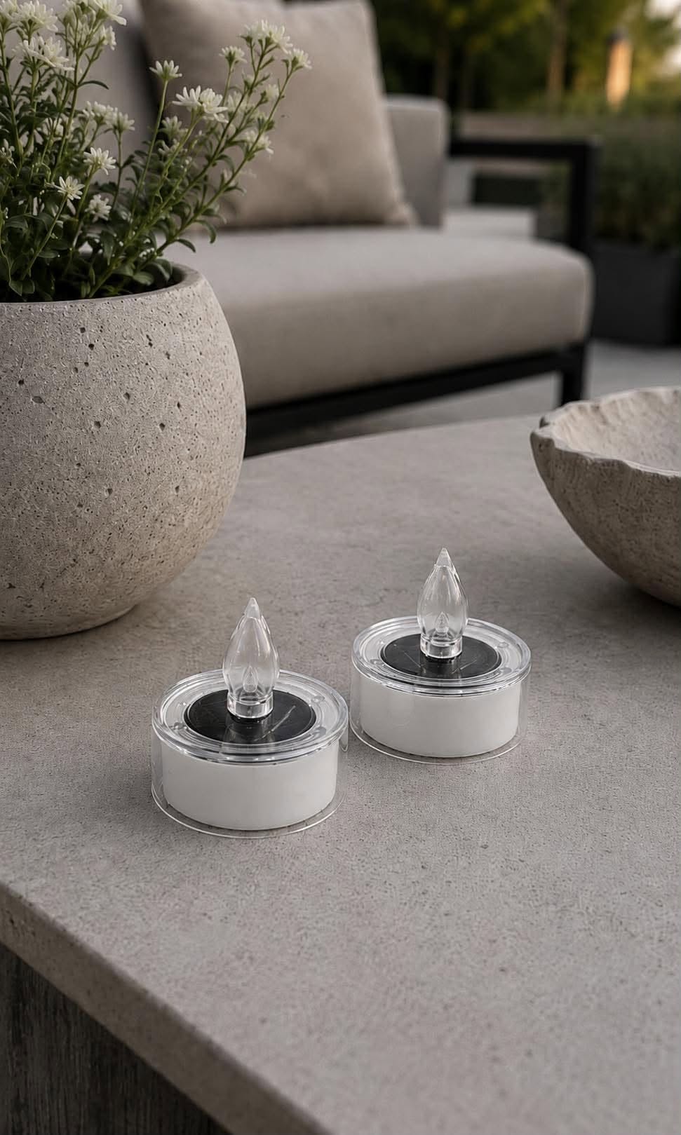Led-theelichtjes op zonne-energie – Verpakking met 2 stuks