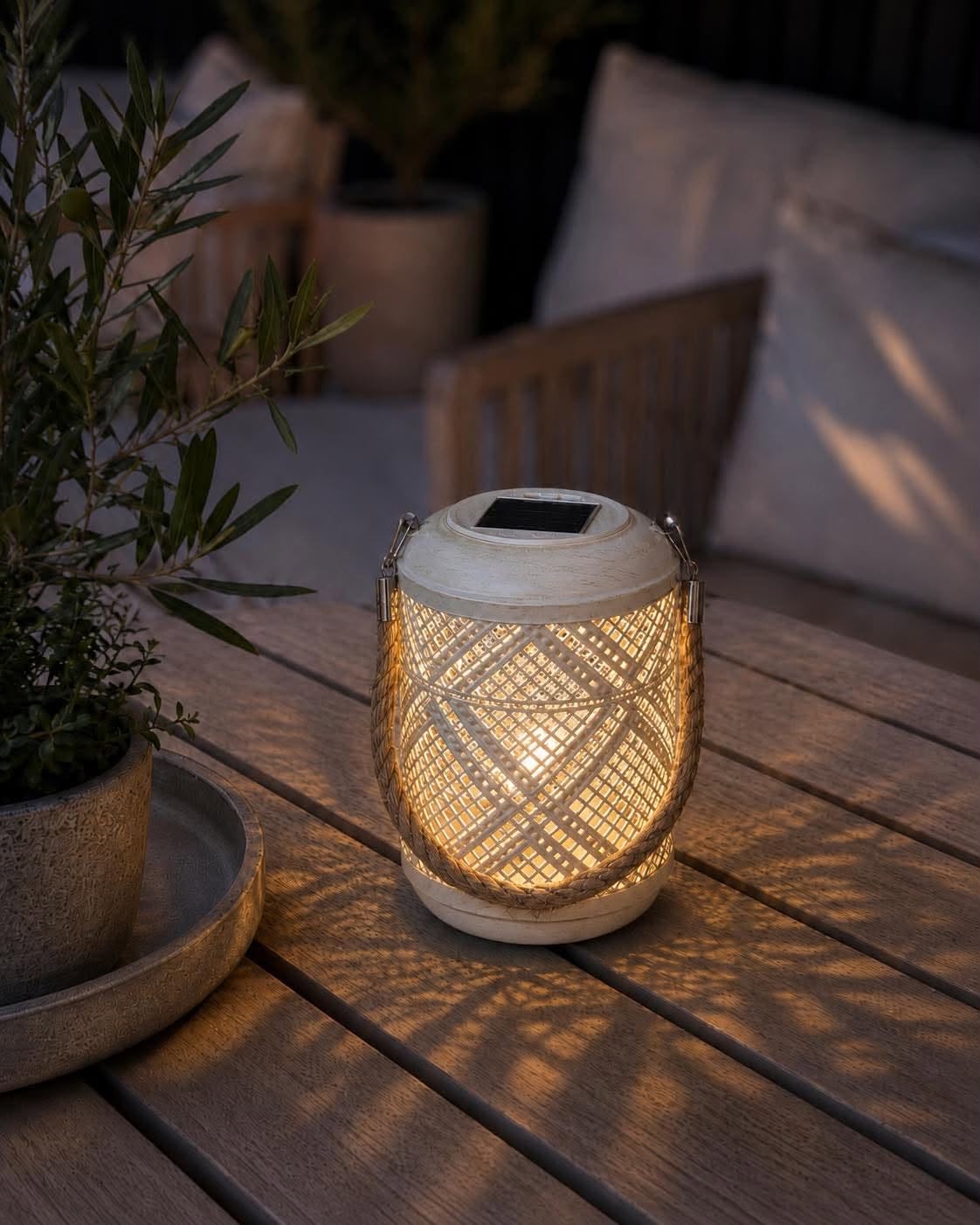 Lantaarn Solar SANDY White