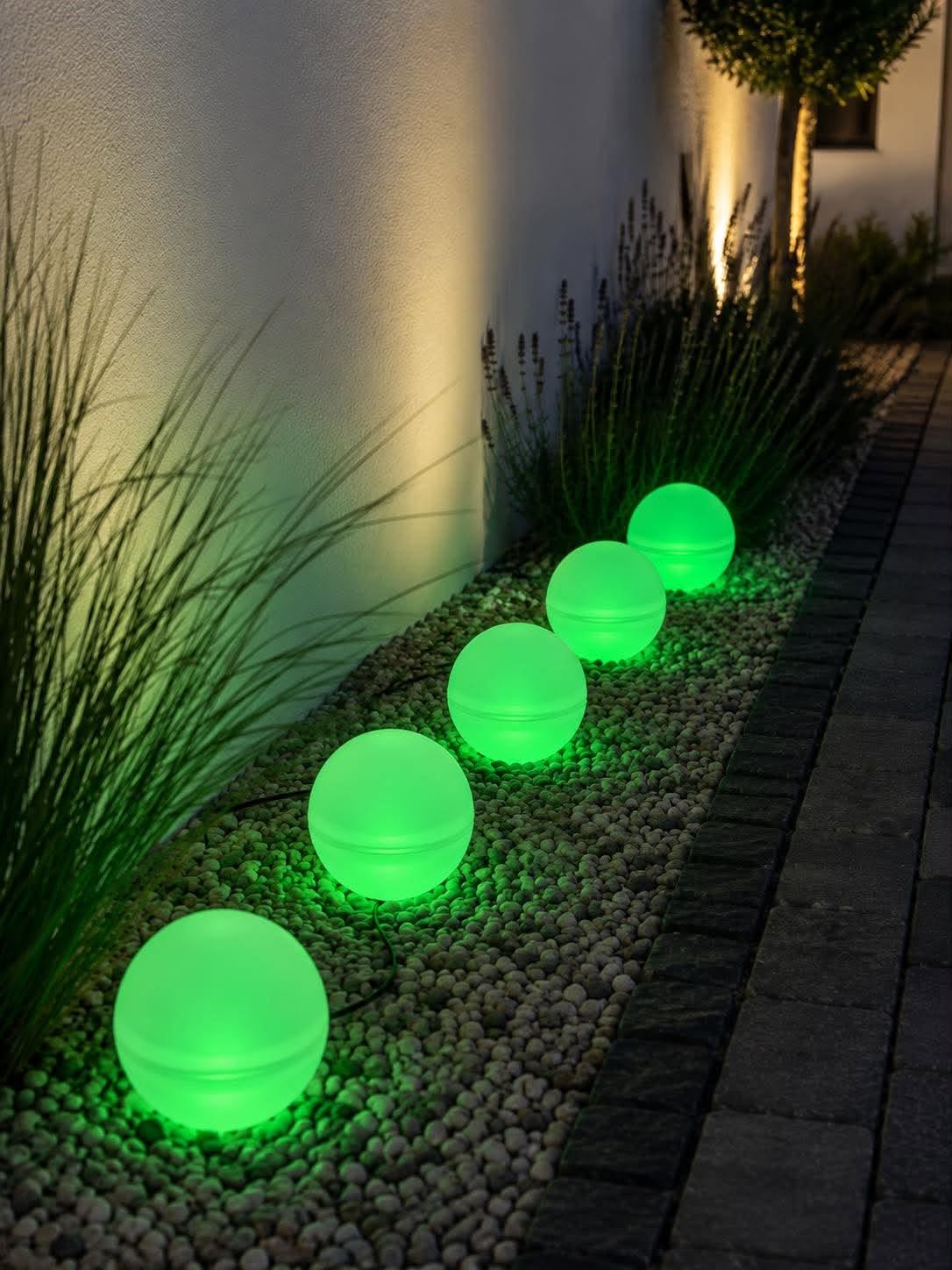 Tuinlampen op zonne-energie - 5 bollen