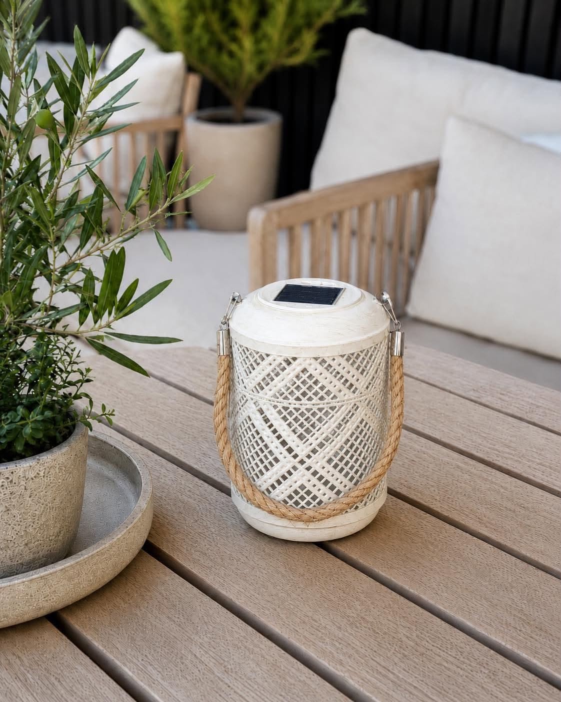 Lantaarn Solar SANDY White