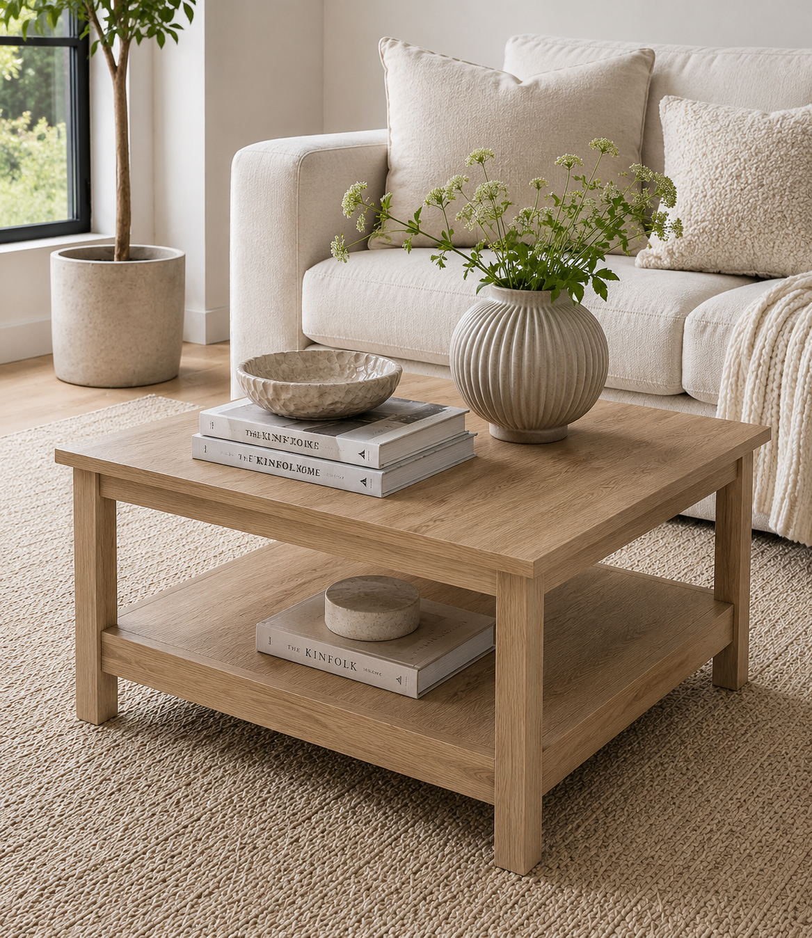 Salontafel met plank